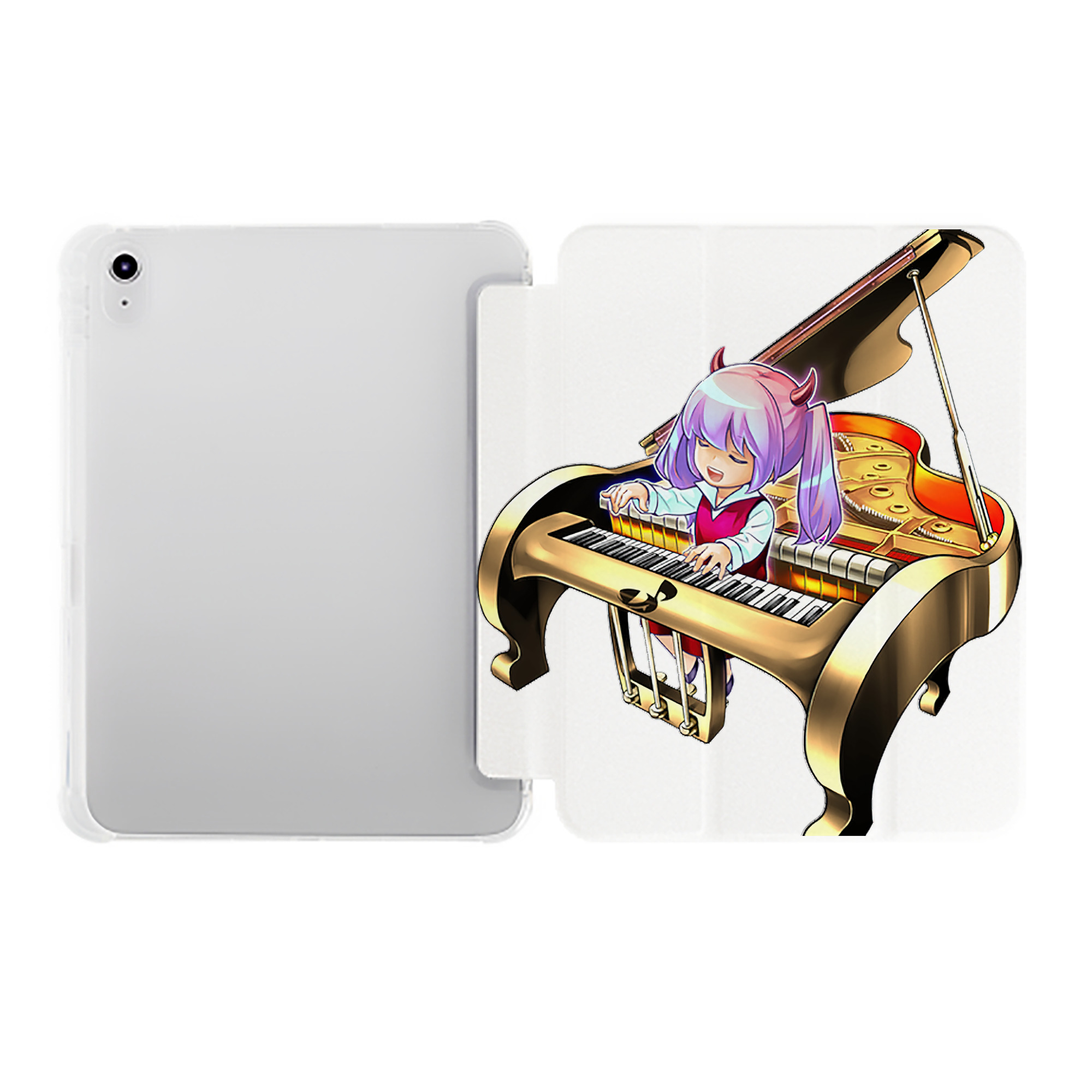 （画像用） 遊☆戯☆王 Yu-Gi-Oh! IPad ケース ペン収納付き 三つ折りスタンド PUレザー×シリコン 対応機種9.5/10.5/10.9インチ